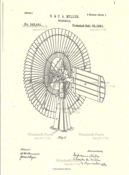 Beatty Pumper Windmill Trade Literature & Diagrams 