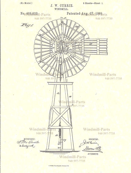 Woodmanse  "J" Windmill Parts List and Diagrams 