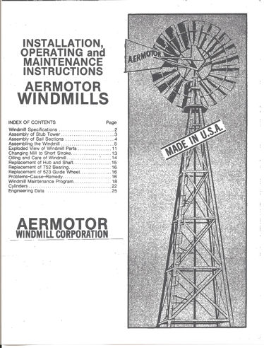 8ft Aermotor  A-702 A-602 Windmill Furl Link A527 